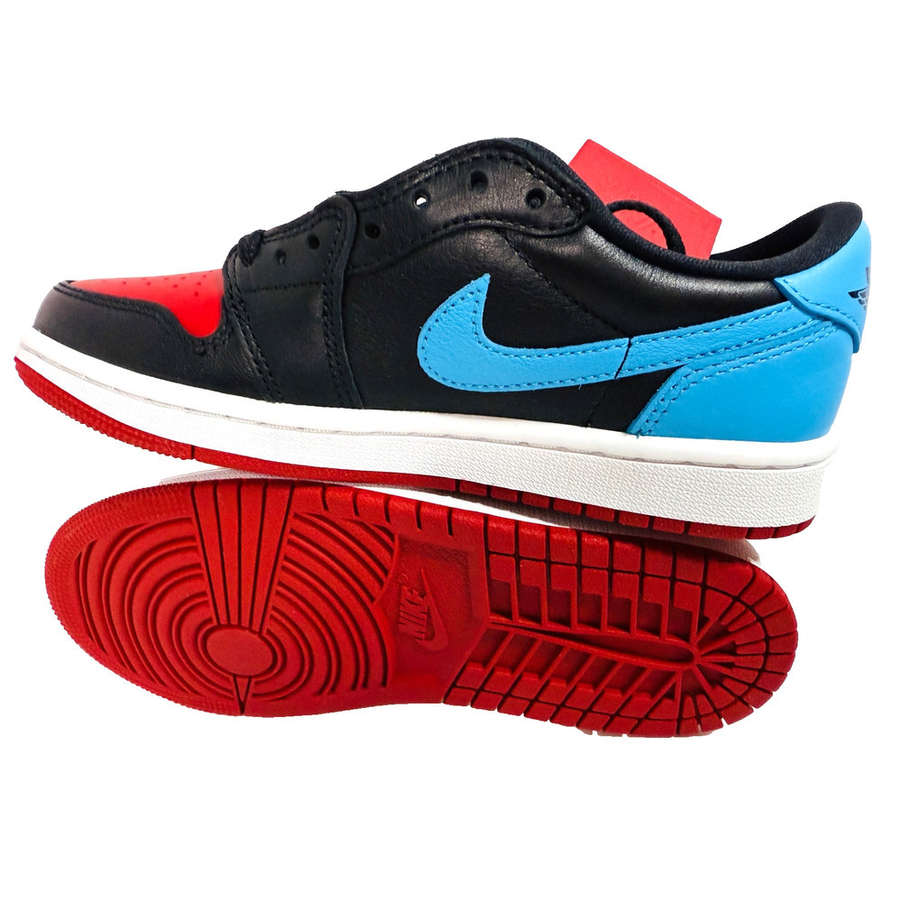 Nike Air Jordan 1 Low OG Sneakers Womens 5 UNC Chicago Black Powder Blue NEW